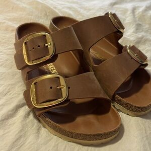 Cognac Birkenstocks (make an offer!)